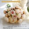 Artificial Peony Roses (Cream+Pink)