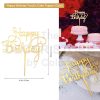 ‘Happy Birthday’ Acrylic Topper – 02 (Gold)