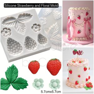 Silicone Strawberry & Floral Mould
