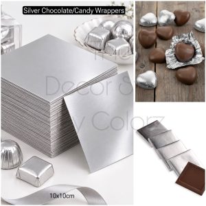 Chocolate/Candy Wrappers 100 pcs (Silver)