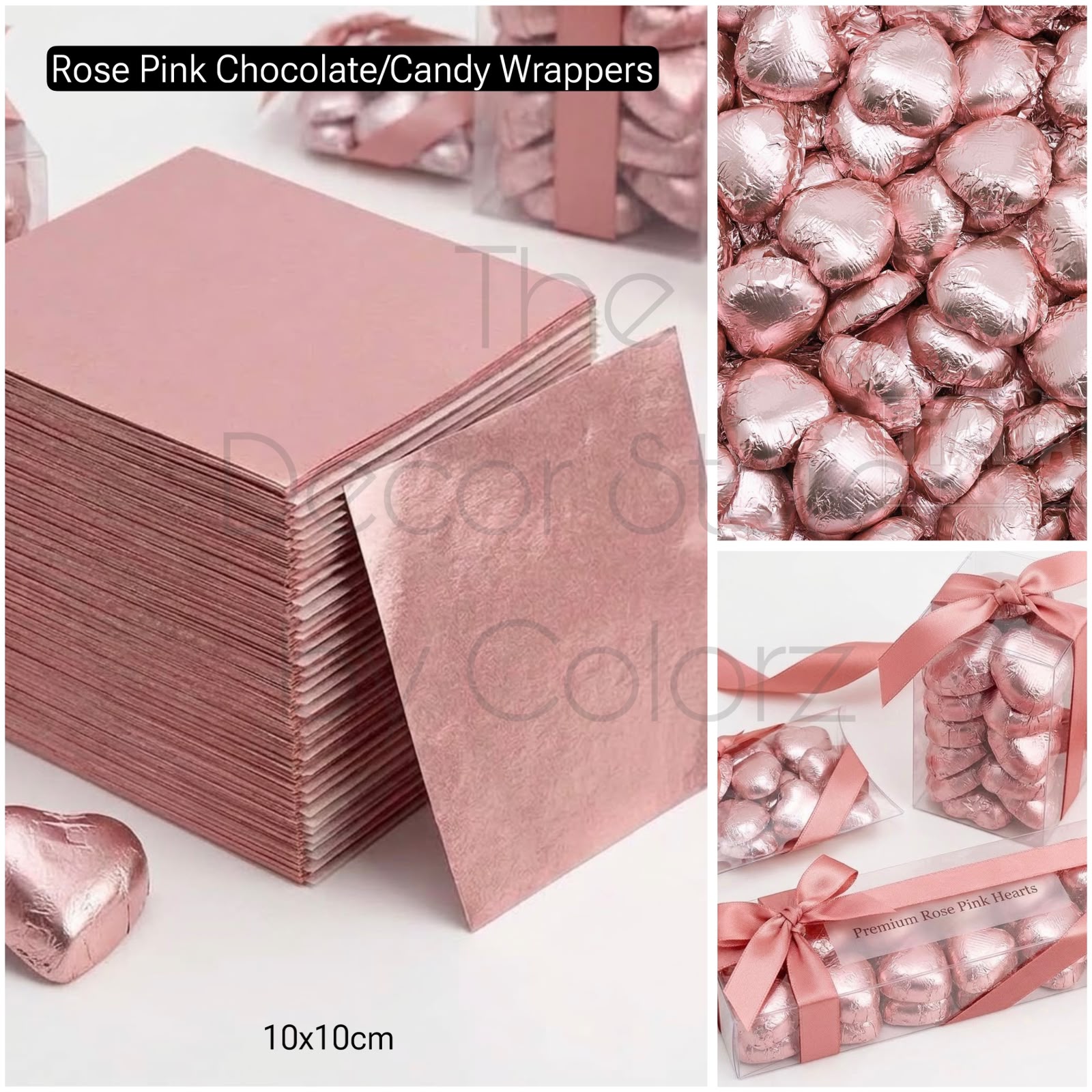 Chocolate/Candy Wrappers 100 pcs (Rose Pink)